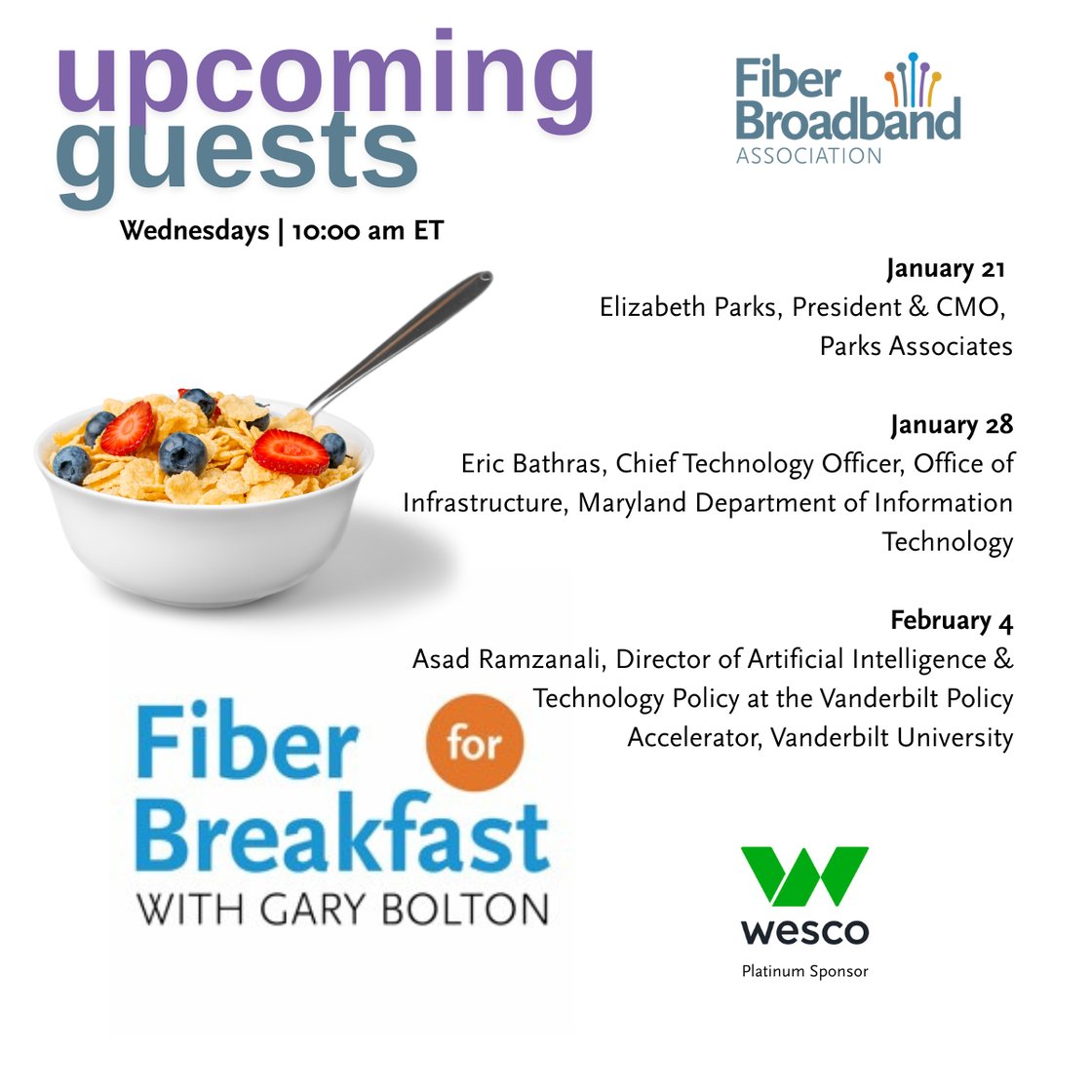 Upcoming FFB Guests 115