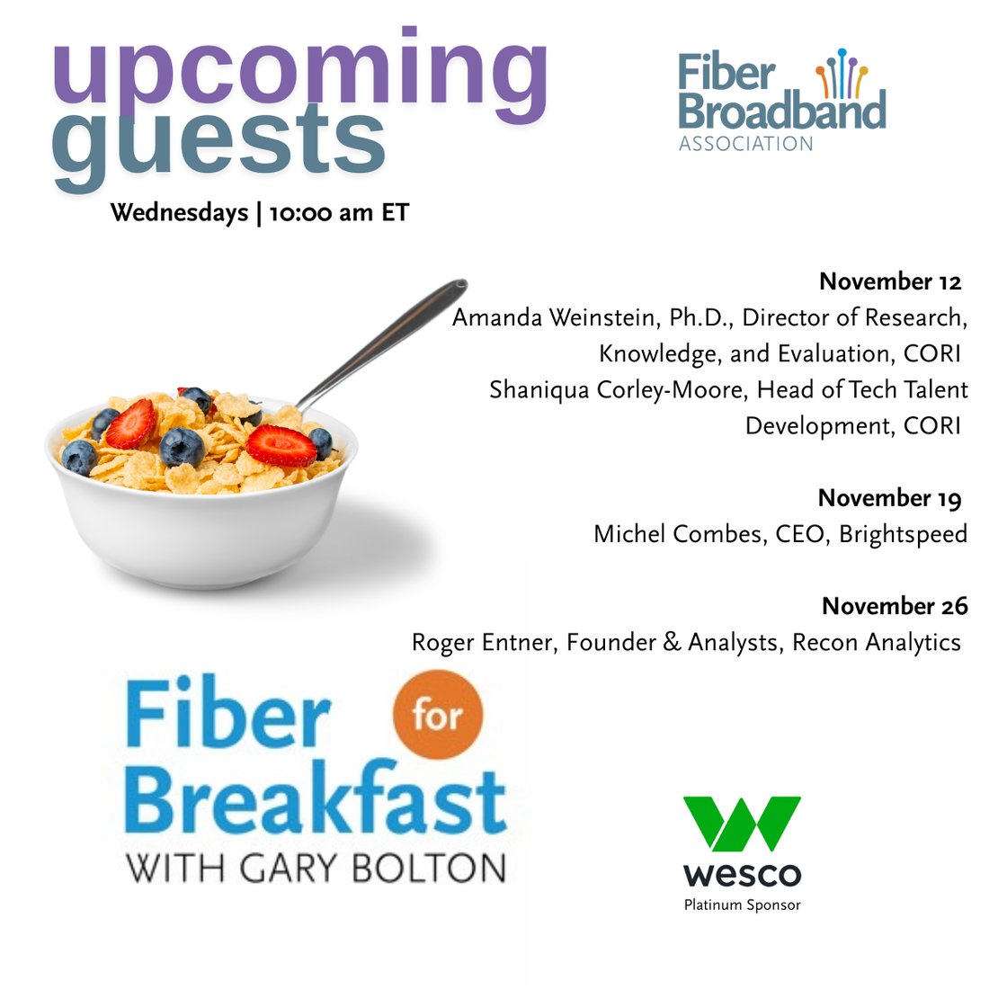 Upcoming FFB Guests 116