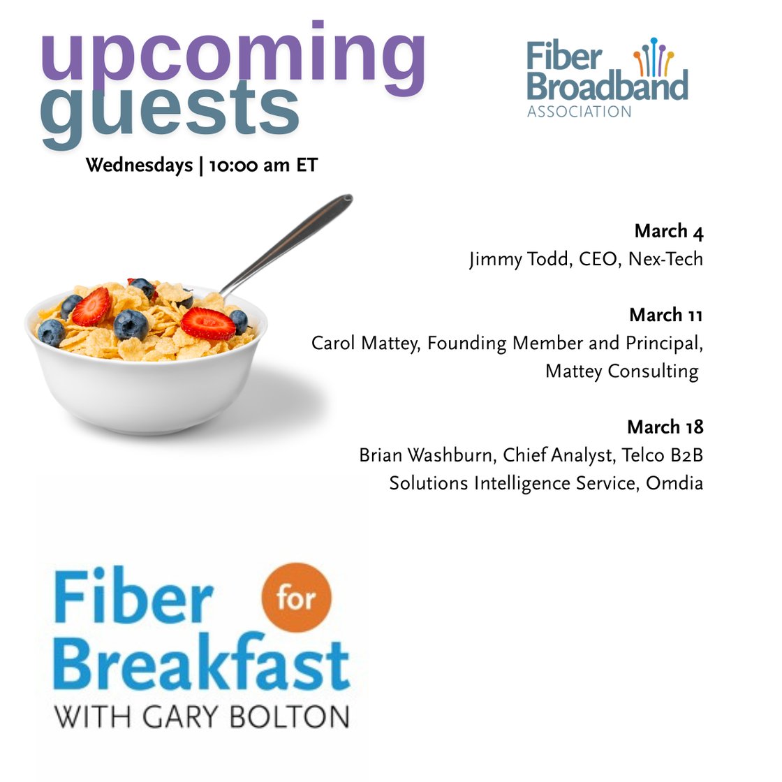 Upcoming FFB Guests 226