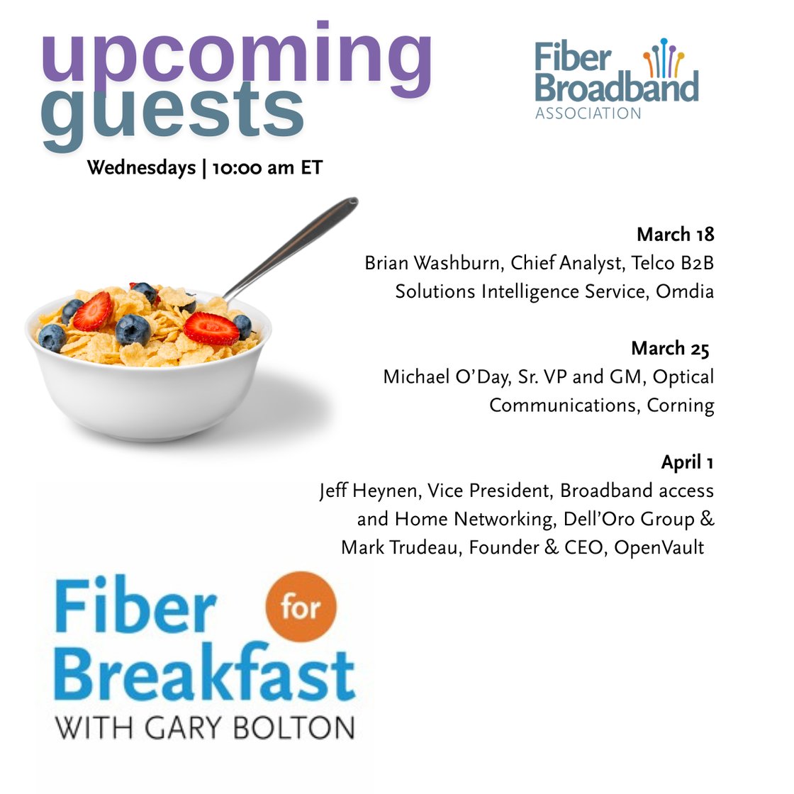 Upcoming FFB Guests 311