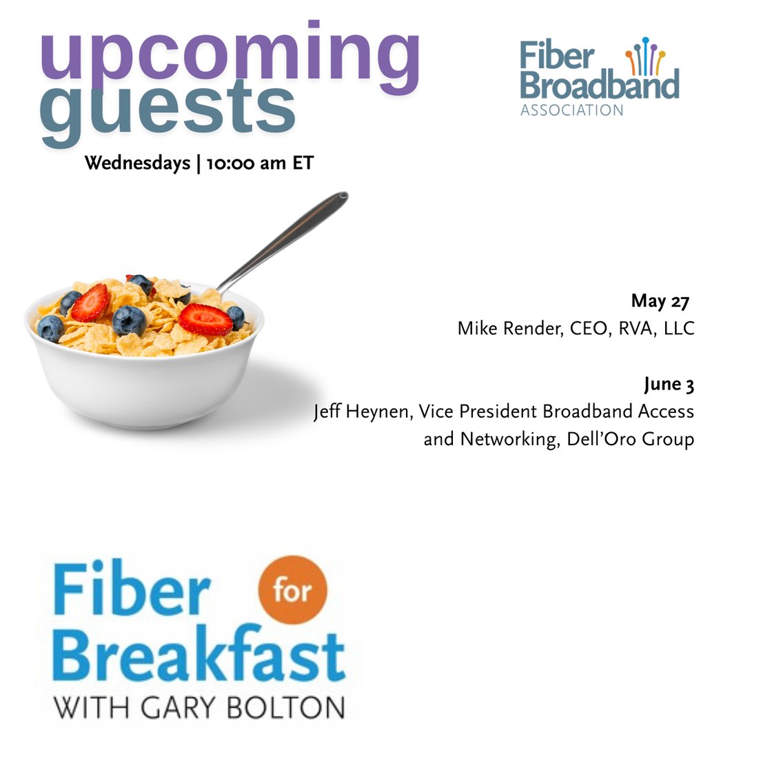 Upcoming FFB Guests 521