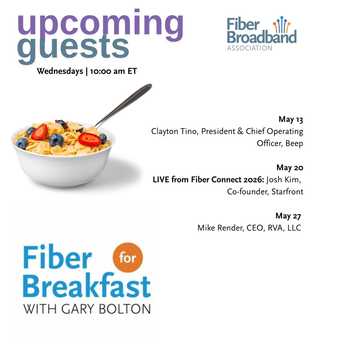 Upcoming FFB Guests 56