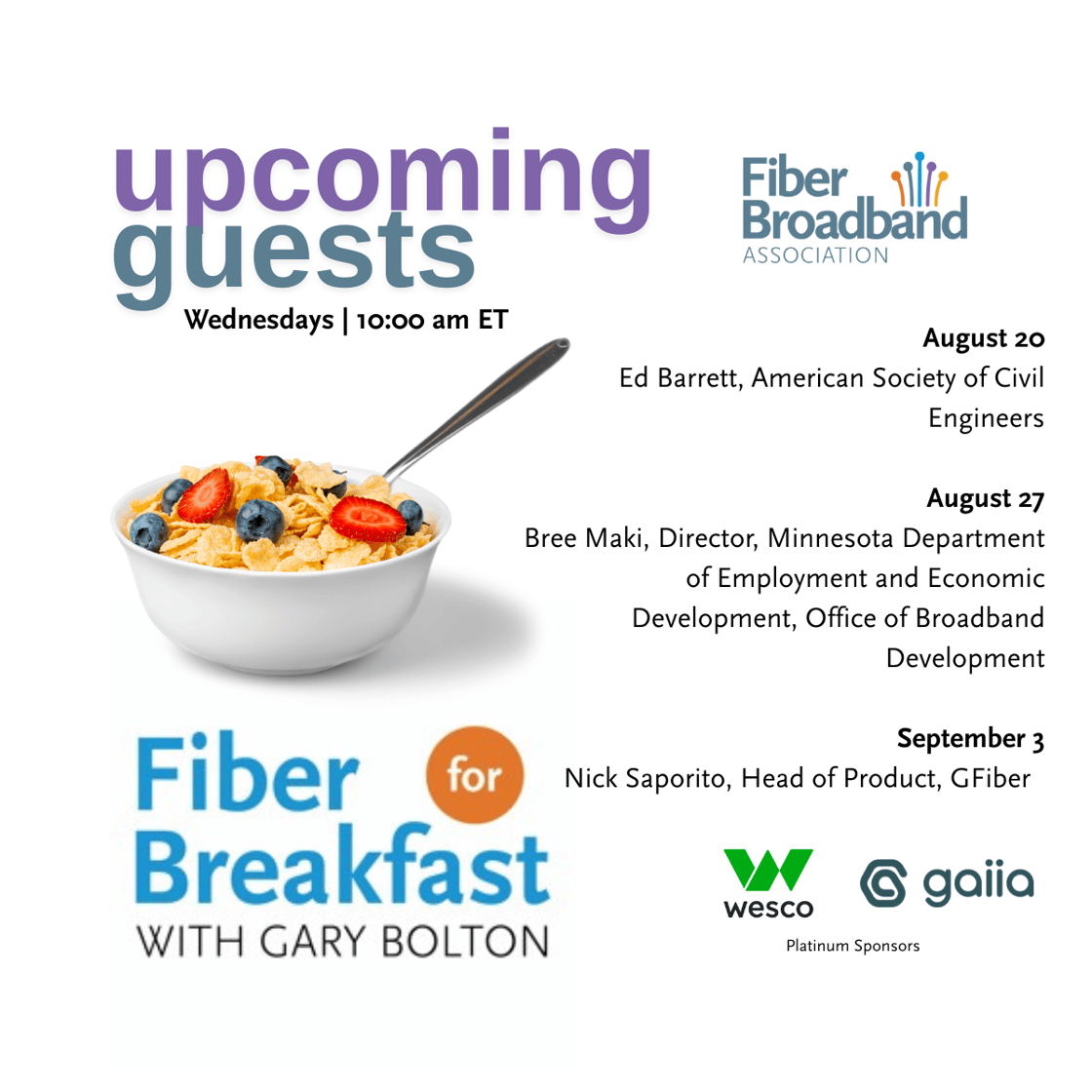 Upcoming FFB Guests 814