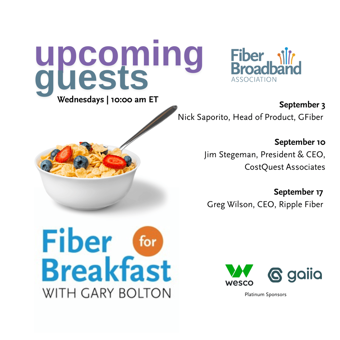 Upcoming FFB Guests 828
